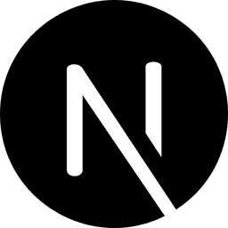 The Next.js logo.